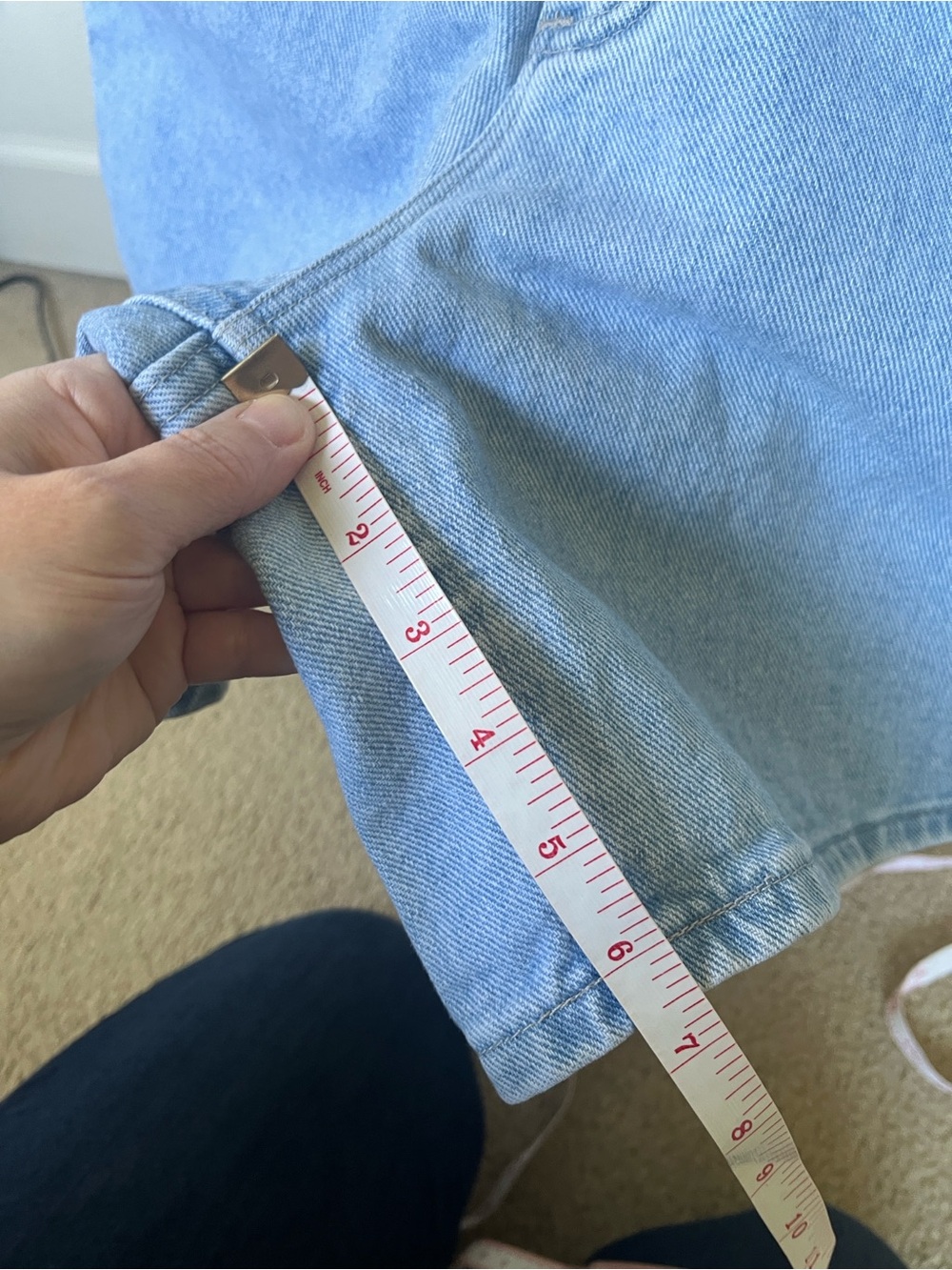 Lee Light Blue Denim Jean shorts - Picture 12 of 16